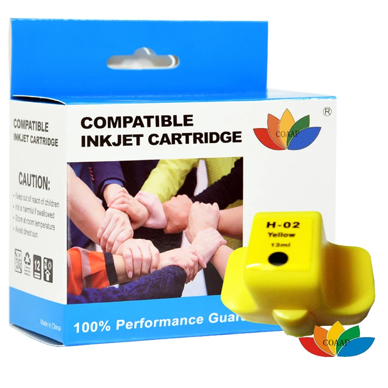 6pcs Compatible Ink Cartridge For hp02 Photosmart 8250 3110 3210 3310 3310XI D6160 D7160 D7260 C5180 C6180 D7360 D7460