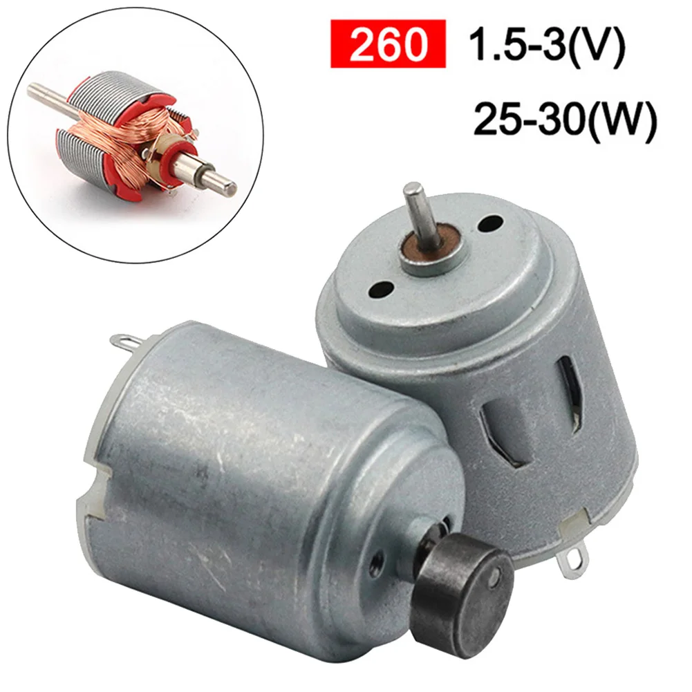 Mini 260 Motor DC 312V Electric Machinery Tools, Applications for Electric Toys, Mini Fans, and Hair Dryers Silver, Option A