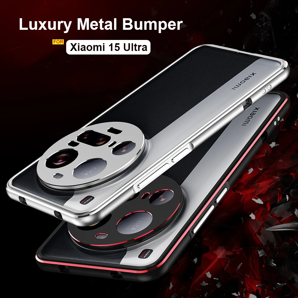 For Xiaomi 15 Ultra Case Aluminum Alloy Frame Shockproof Titanium Metal Bumper for Xiaomi 17 Ultra Metal Camera Protector Cover