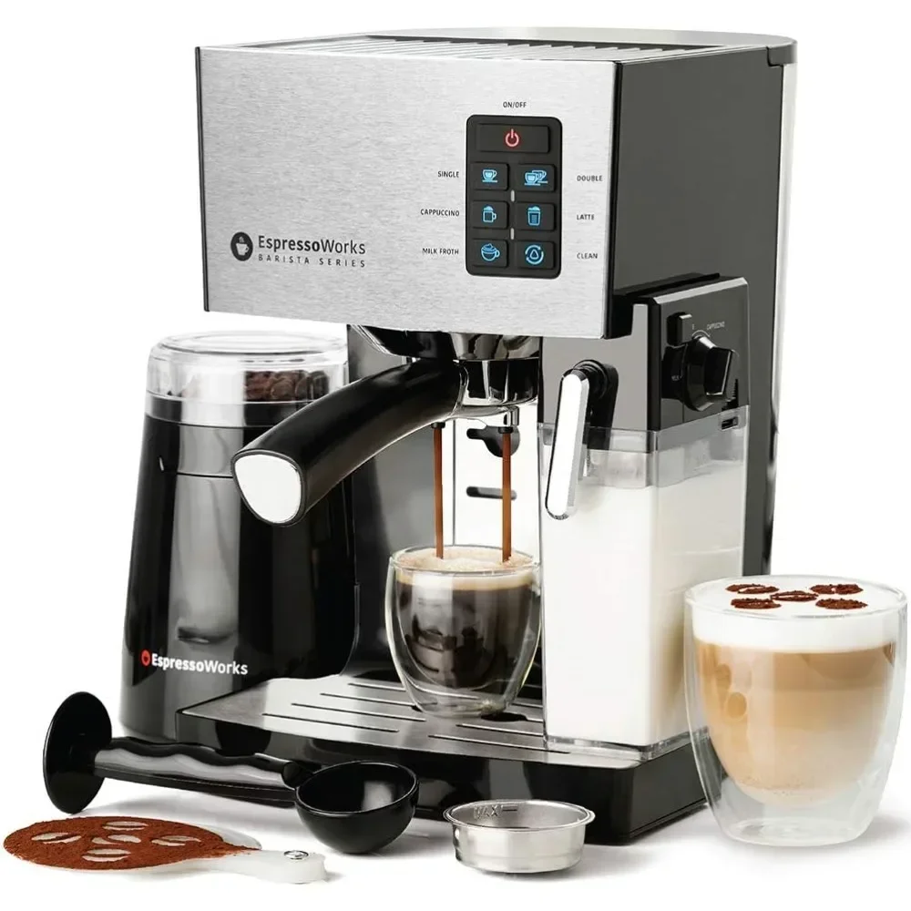 Latte Maker 10-Piece Set - Brew Cappuccino and Latte with One Button - Espresso Ma