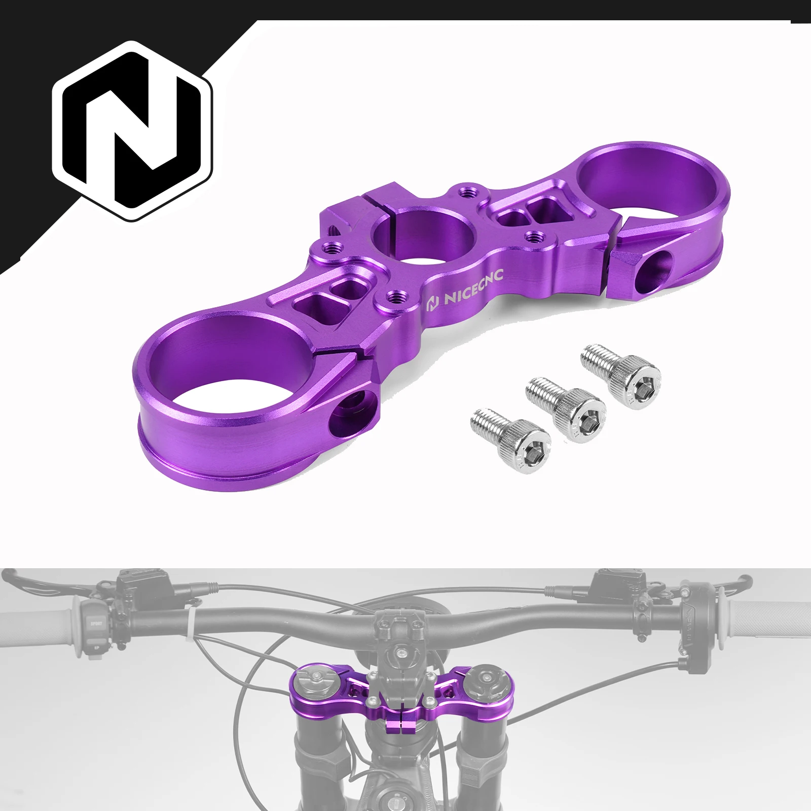 

NICECNC For Surron light bee X light bee S 2024 2025 Electric Bike Upper Triple Clamp Top Link Plate Bracket 7075 Aluminum Alloy