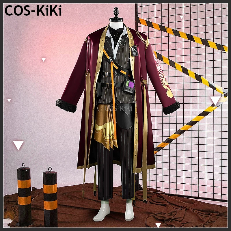 

COS-KiKi Arknights Dmitri Certaldo Game Suit Cool Handsome Uniform Cosplay Costume Halloween Carnival Party Role Play Outfit