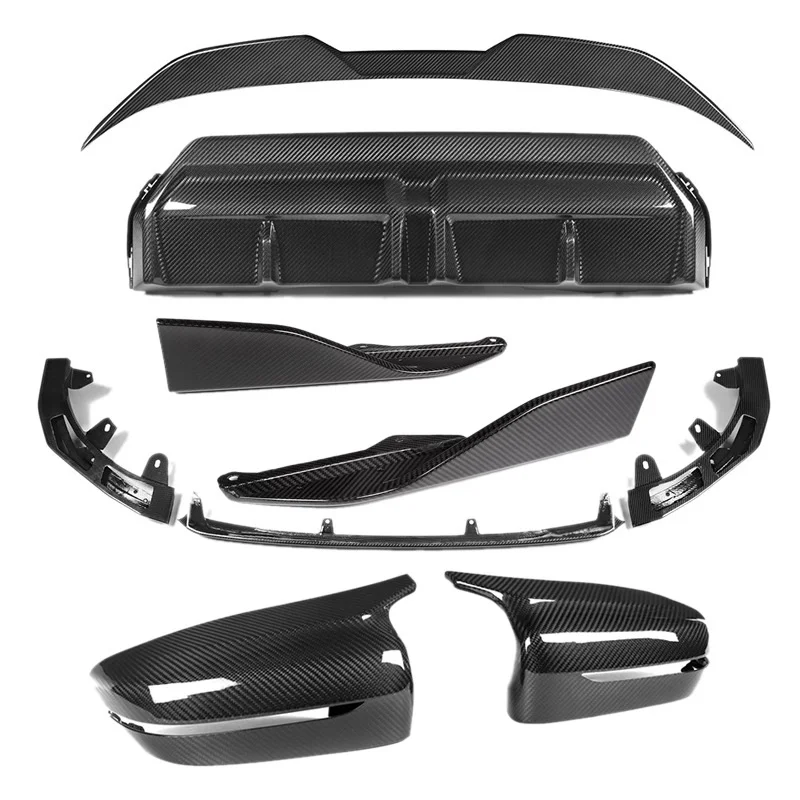 Custom Design High-Strength Carbon Fiber Auto Parts - 3K Twill Dry Carbon Bonnet Spoiler Trim Kit for Sports Car Modification
