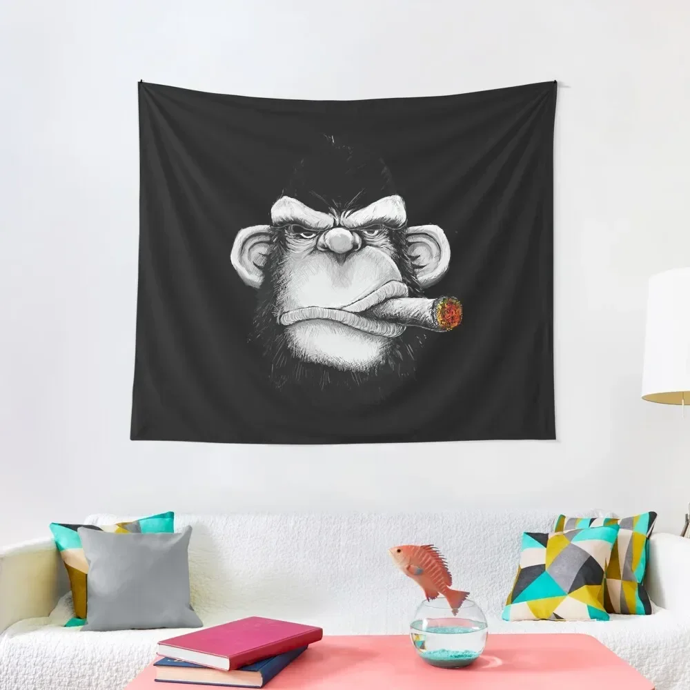 

Cigar Monkey Essential Tapestry Carpet Wall Bedroom Decor Aesthetic Wall Art Tapestry