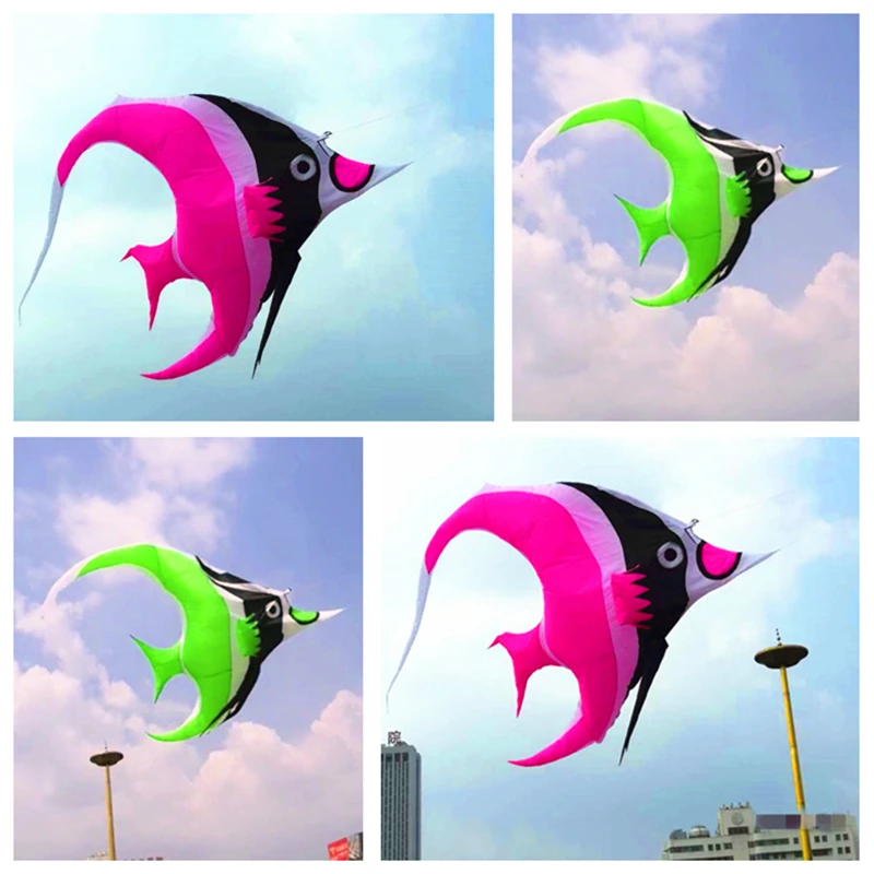 free shipping fish kite flying soft kites professional parachute kite wing delta double command Kite surfing kite flying bolator