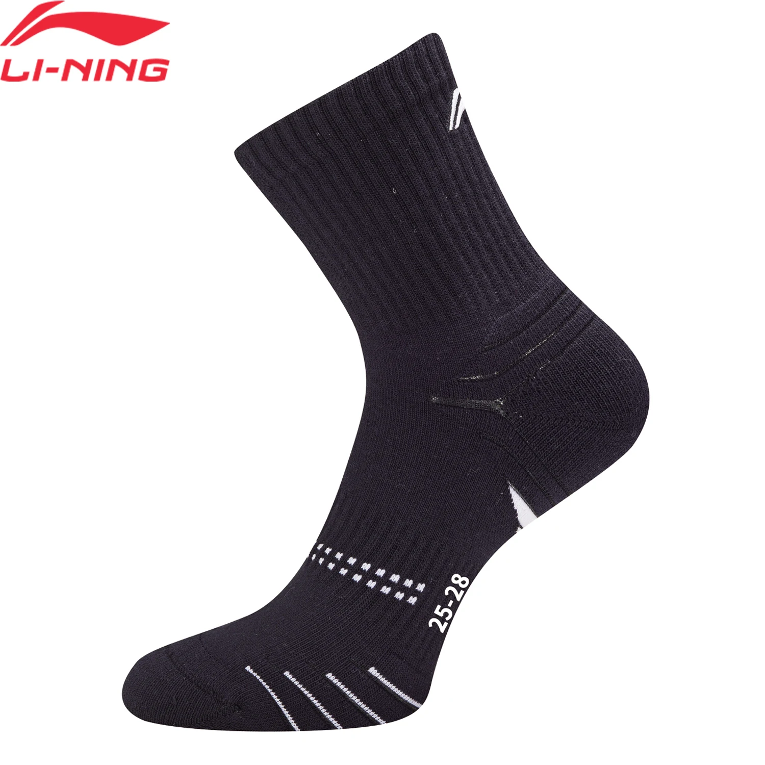 

Li-Ning Men Badminton Mid-Cut Socks Breathable LiNing Professional Sports Socks AWSV161