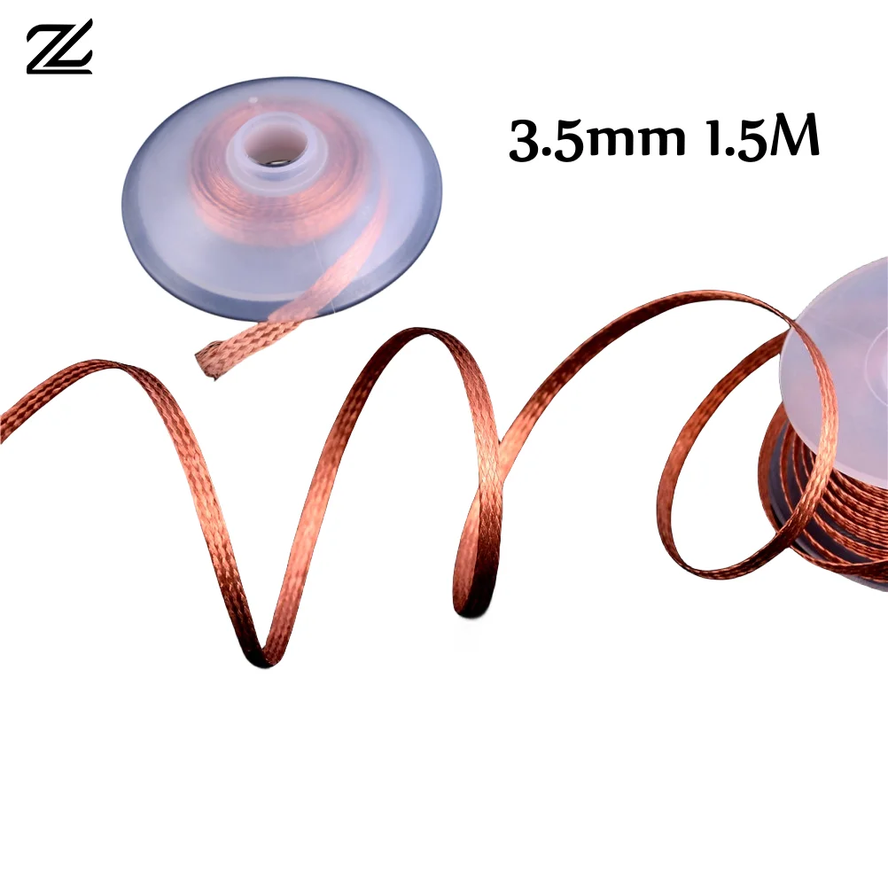 

1.5mm Desoldering Mesh Braid Tape Copper Welding Point Solder Remover Wire Soldering Wick Tin Lead Cord Flux For Soldering