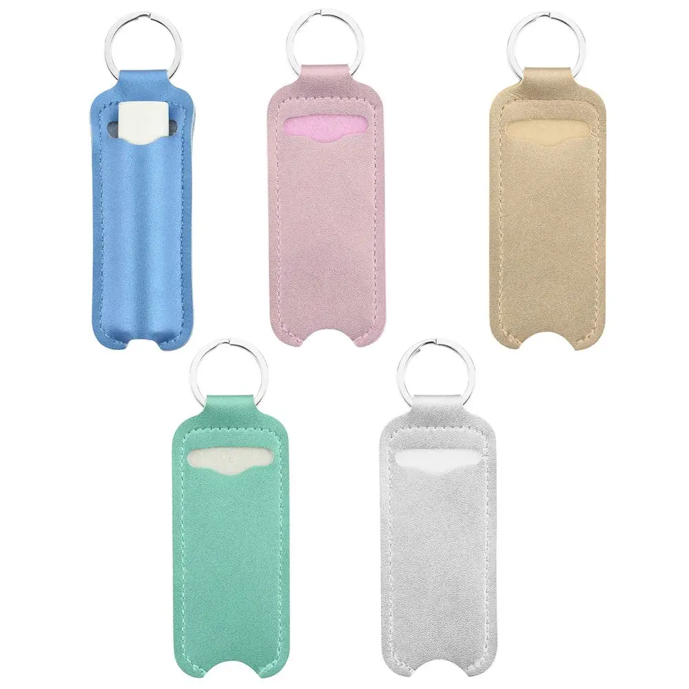 

bag PU leather Lippy clip Lip balm bag Lipstick stand Chapstick holder Keychain holder Key Ring Holder Lipstick Keychain Bag