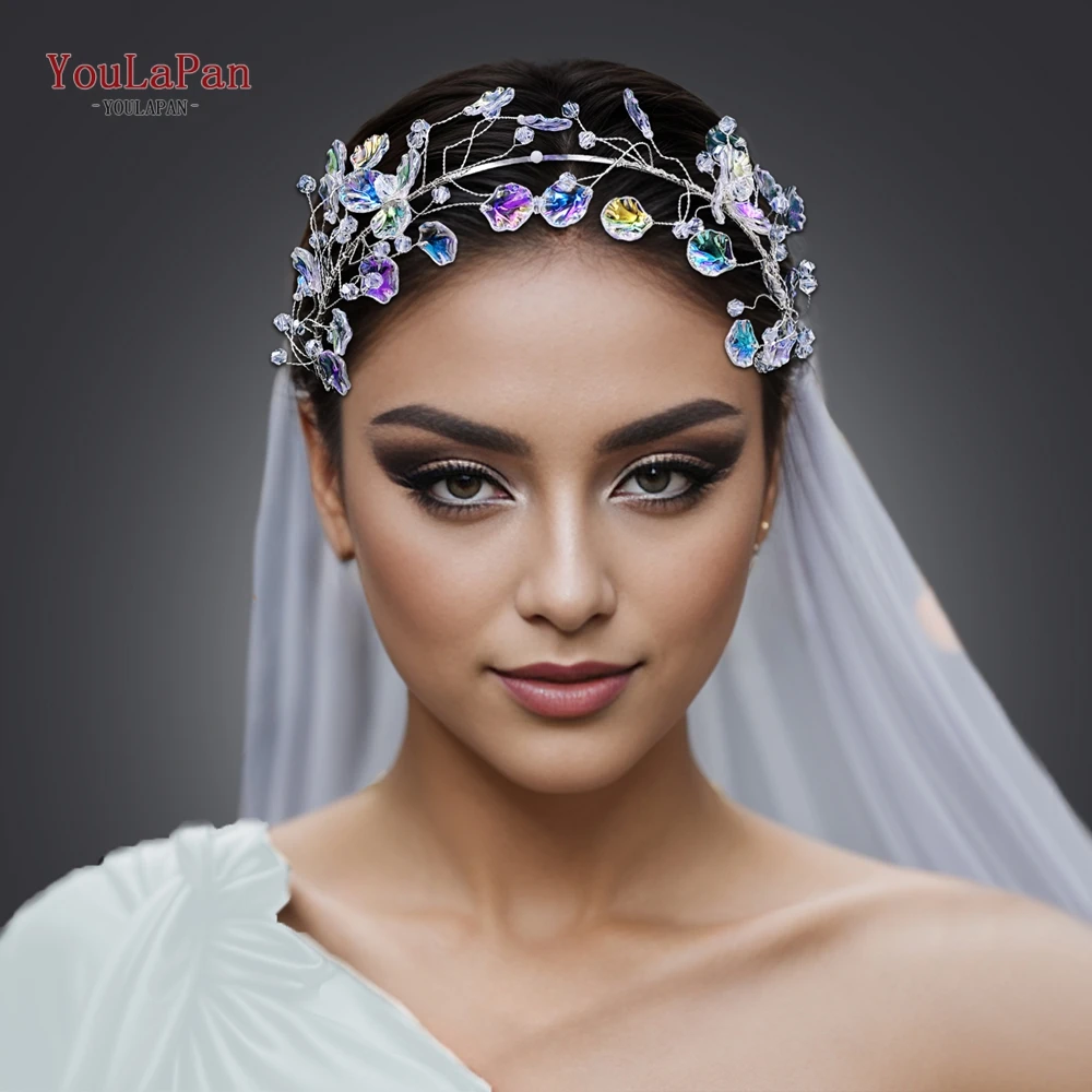 

YouLaPan Exquisite Bridal Wedding Headbands Handmade Seashells Elegant Women's Banquet Dancing Party Hair Accessories HP686