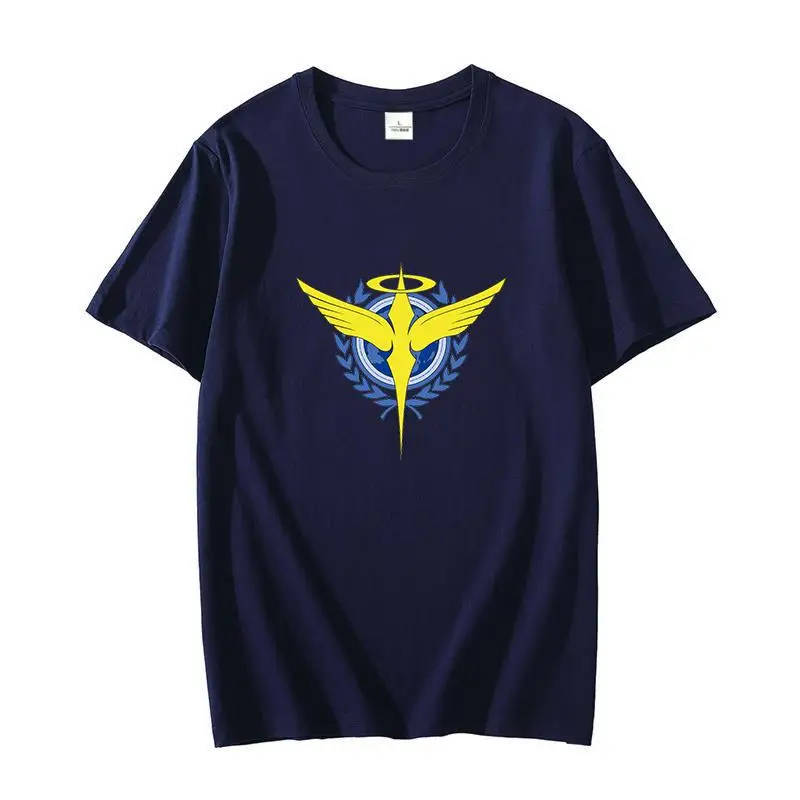 Summer Men's T-shirt Gundam Seed Mobile Suit Mecha Anime Cotton Oversized t-shirt short sleeve t-shirts Harajuku Men's clothing