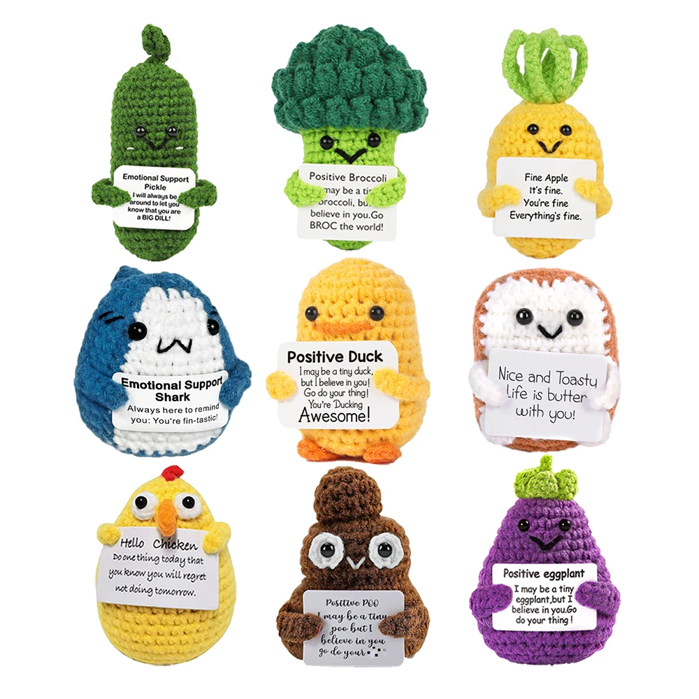 1Pc Stuffed Decor Gift Ornament,Creative Mini Hand Crochet Ornament,School Grad Gift Table Ornament,Christmas Decor,Home Room Office Decor,Party Decor,Christmas Sock Stuffer Gift