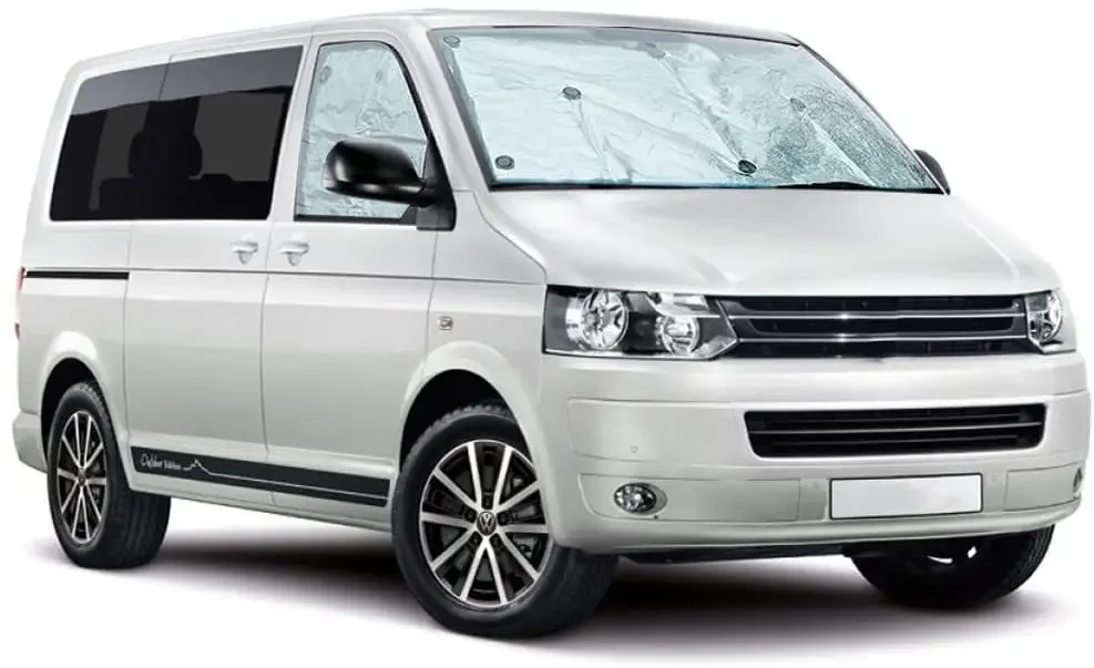 Internes thermisches Blindfenster-Abdeckungs-Set für VW T5 T6 Sonnenschutz, Windschutzscheiben-Schutz-Set, Außenzubehör, Windschutzscheiben-Sonnenschutz – Detail 8