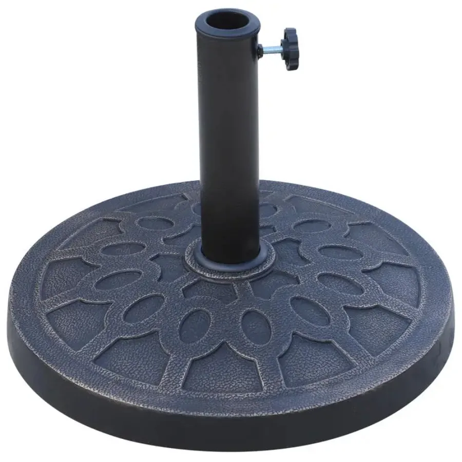 

13kg Resin Umbrella Stand Holder, Garden Parasol Base for 38mm or 48mm Outdoor Umbrella Poles, Bronze Tone