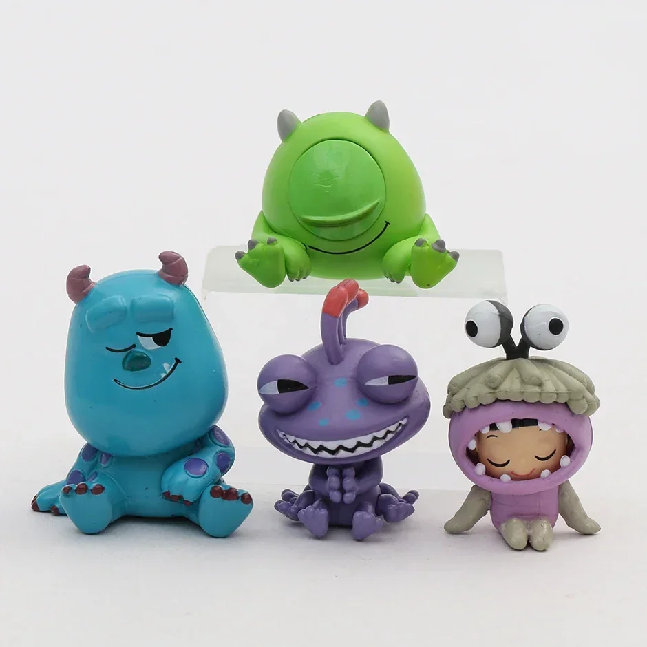 Monsters Inc Sullivan Mike Wazowski Randall Boo Figure Cute Toys Model Kids Doll Brinquedos 4pcs/set