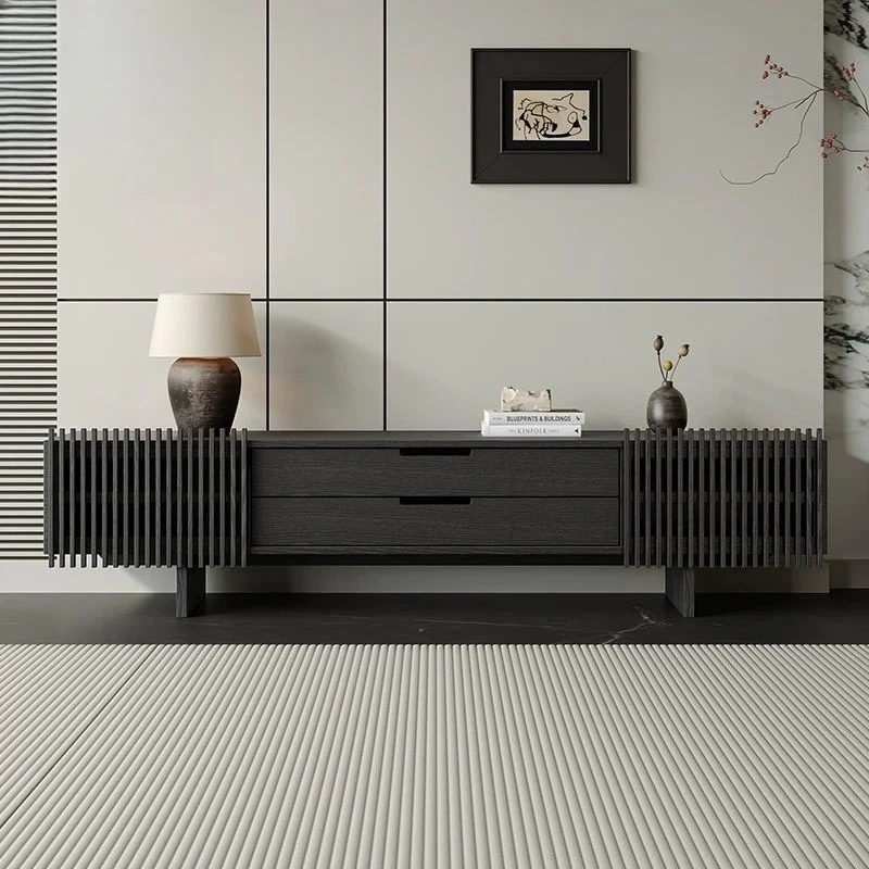 

Italian minimalist high-end TV cabinet coffee table modern simple living room home solid wood light luxury high cabinet