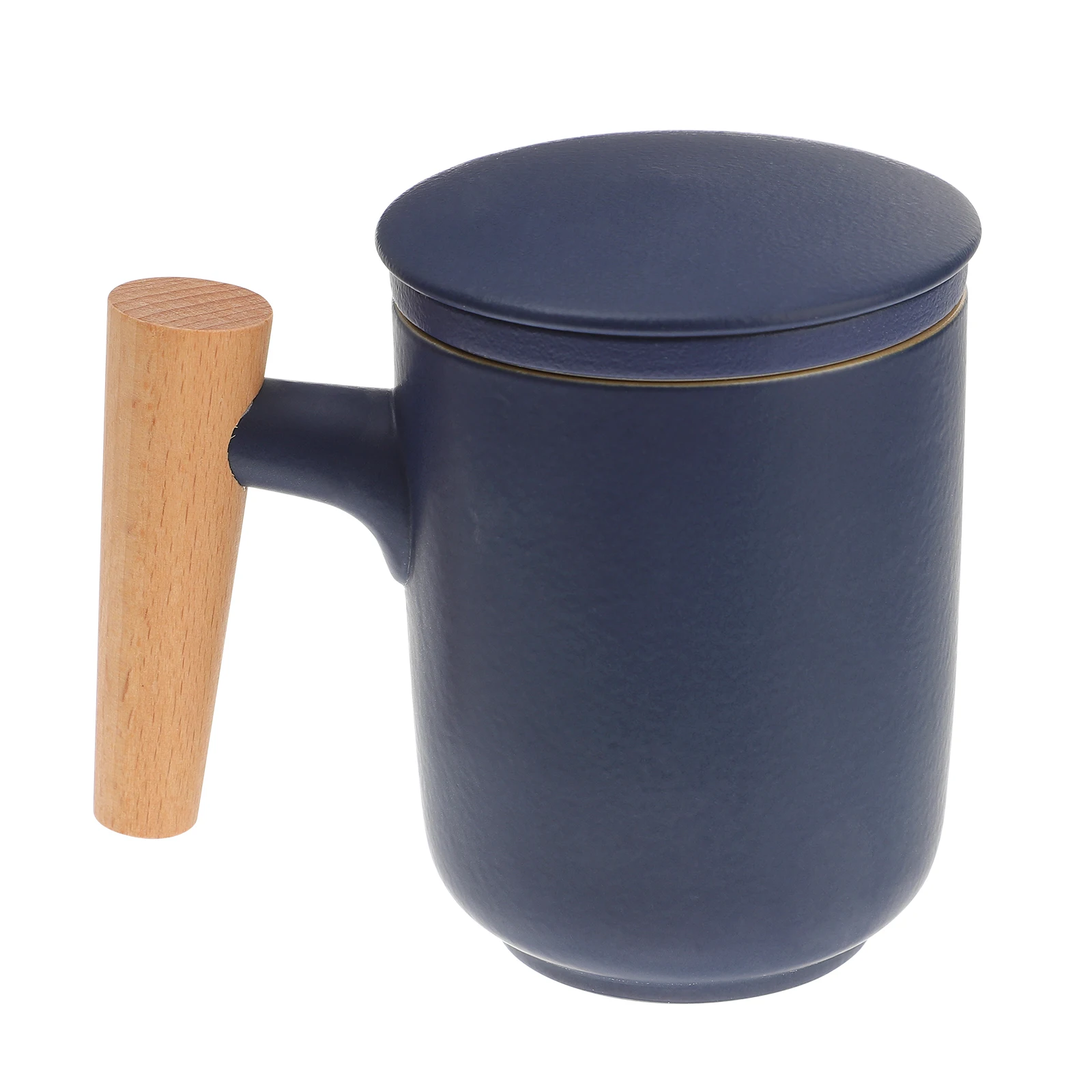

Ceramic Tea Mug Wooden Office Cup Double Layer Leakproof Juice Milk Coffee Storage Travel Ceramic Cups Glass Bottle