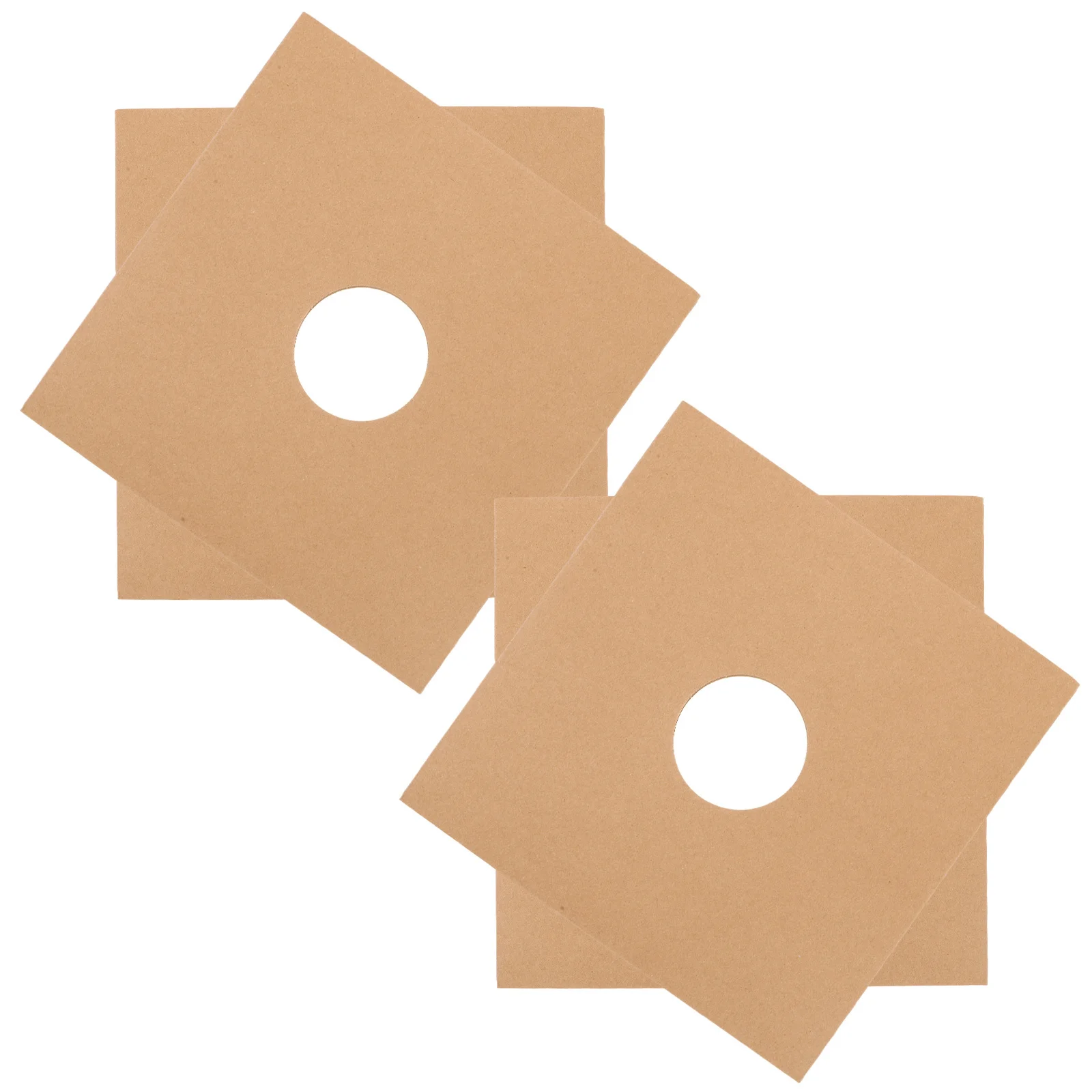 

4pcs Vinyl Record Sleeves Brown Kraft Paper Sturdy Storage For Album Collection Standard Slim Jacket Cover Ventilated