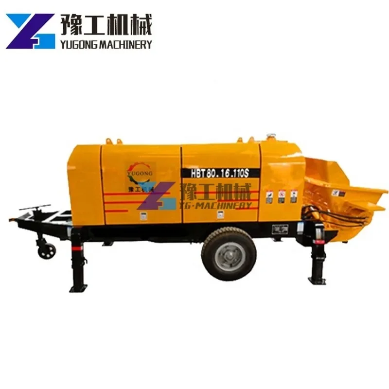 Mini Truck Diesel Small Concrete Pump Trailer Portable Concrete Pump Machine with Mixer view 3