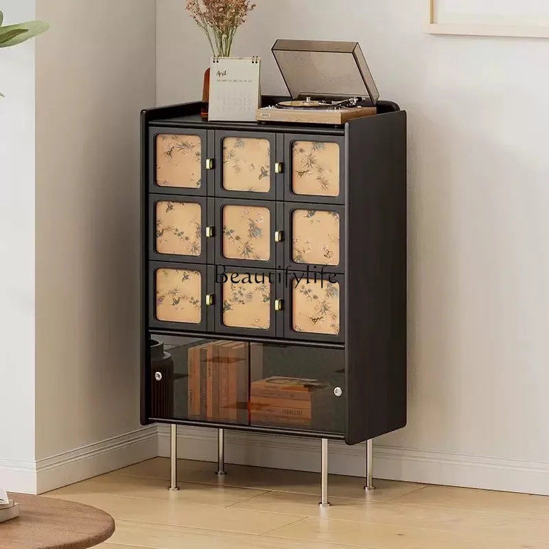 

yj39 Chinese fragrant cloud yarn bucket cabinet solid wood retro locker