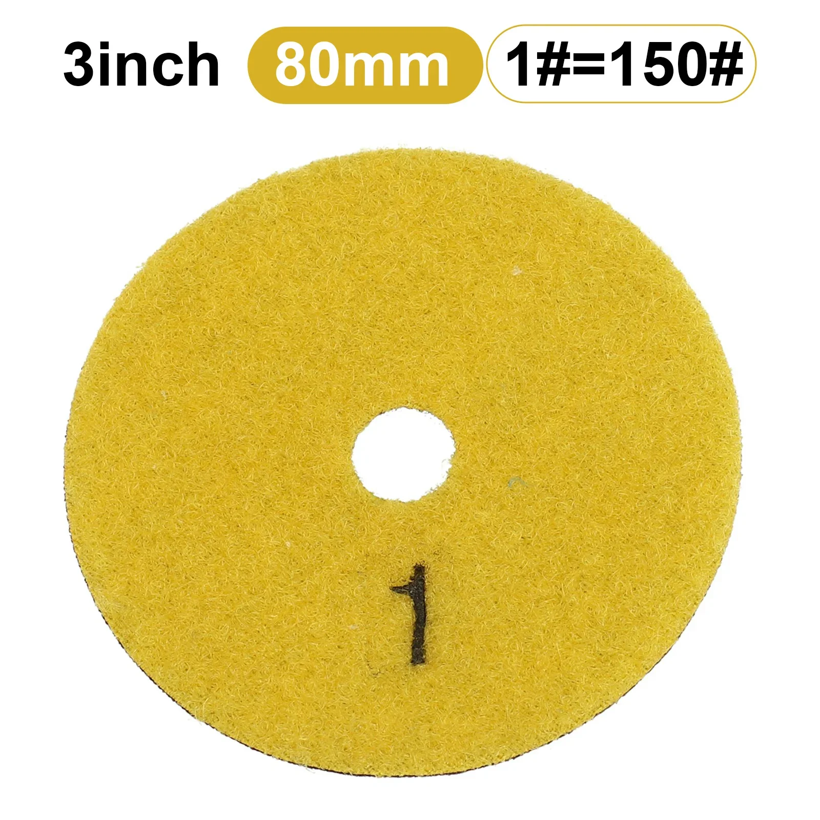 Emery Polishing Pad 80mm For Dry Use On For Granite Marble Quartzite Glass And Other Dense Stone And Ceramic Materials