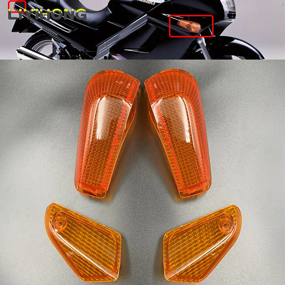 Motorcycle Front Turn Signal Light Lens Cover For Kawasaki Ninja ZX-10 ZX1000 1988-1990 ZZR250 EX250 1990-2007 01 02 03 04 05