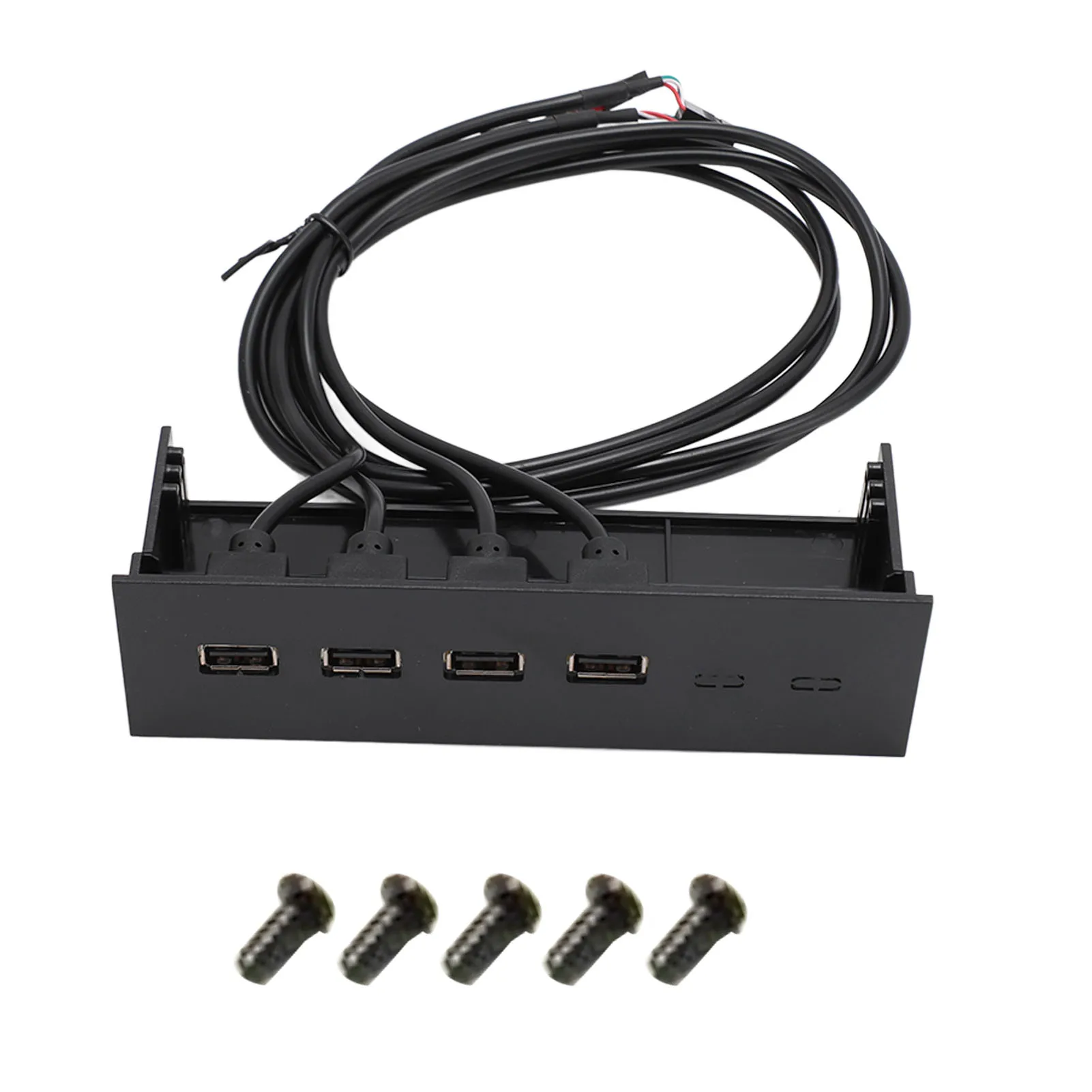 

USB Front Panel Hub 5.25in 4 Ports High Speed Stable Plug and Play Optical Drive Front Panel for Desktop Motherboard
