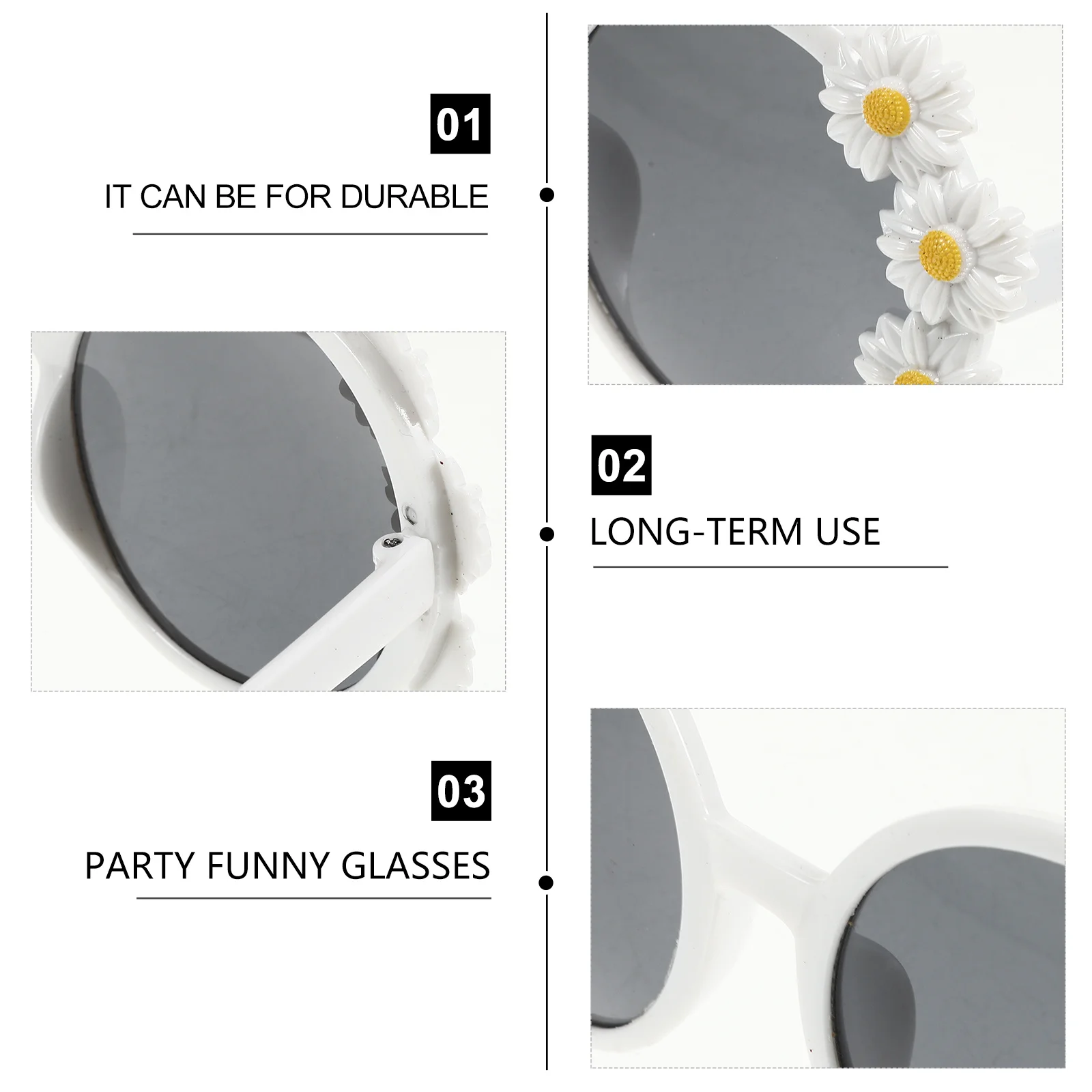 نظارات الزهور المضحكة، نظارات شمسية للحفلات الاستوائية لتزيين حفلات الشاطئ والرقص والبيرة وحفلات حمام السباحة #1