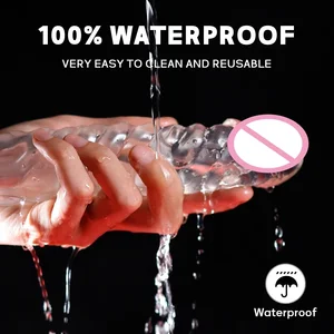 Extensões da luva do pénis para homens, preservativo, anel do galo, tampa vibratória do pénis, brinquedos do sexo, vibradores do atraso, preservativo, massageador 8 principais vendas penis prepucio - №5