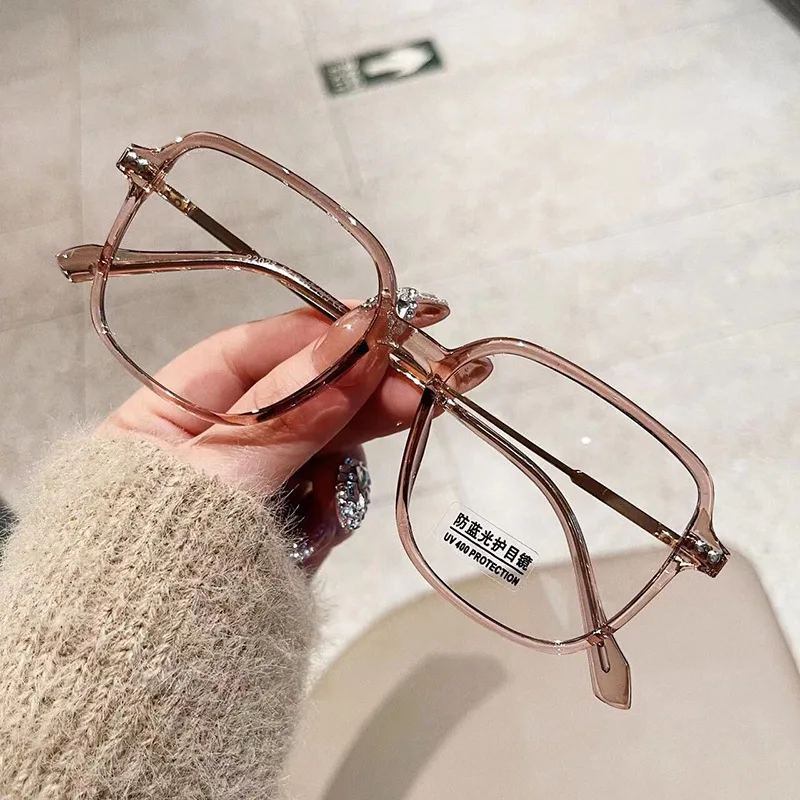 TR90 Material Square Shape Men's Glasses Frame Blue Light Blocking Eye Glasses Frames Women Korean Stylish Eyewear Frames