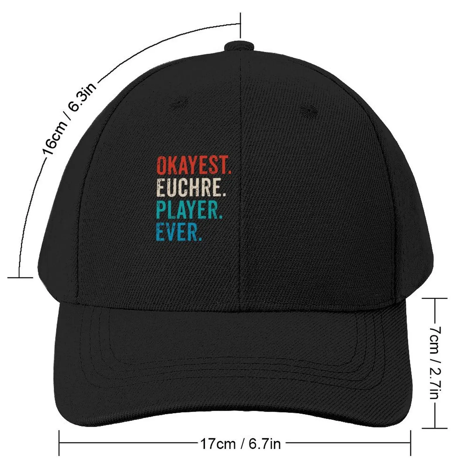 Okayest Euchre Player Ever - Euchre Card Gift Baseball Cap Fashion Beach Fishing cap Men Luxury Brand Women's