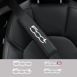 1Pcs Car Seat Belt Shoulder Covers Comfortable Guard Safety Neck Cushion for Fiat 500 500C 500X 500L Abarth 695 Auto Accessories