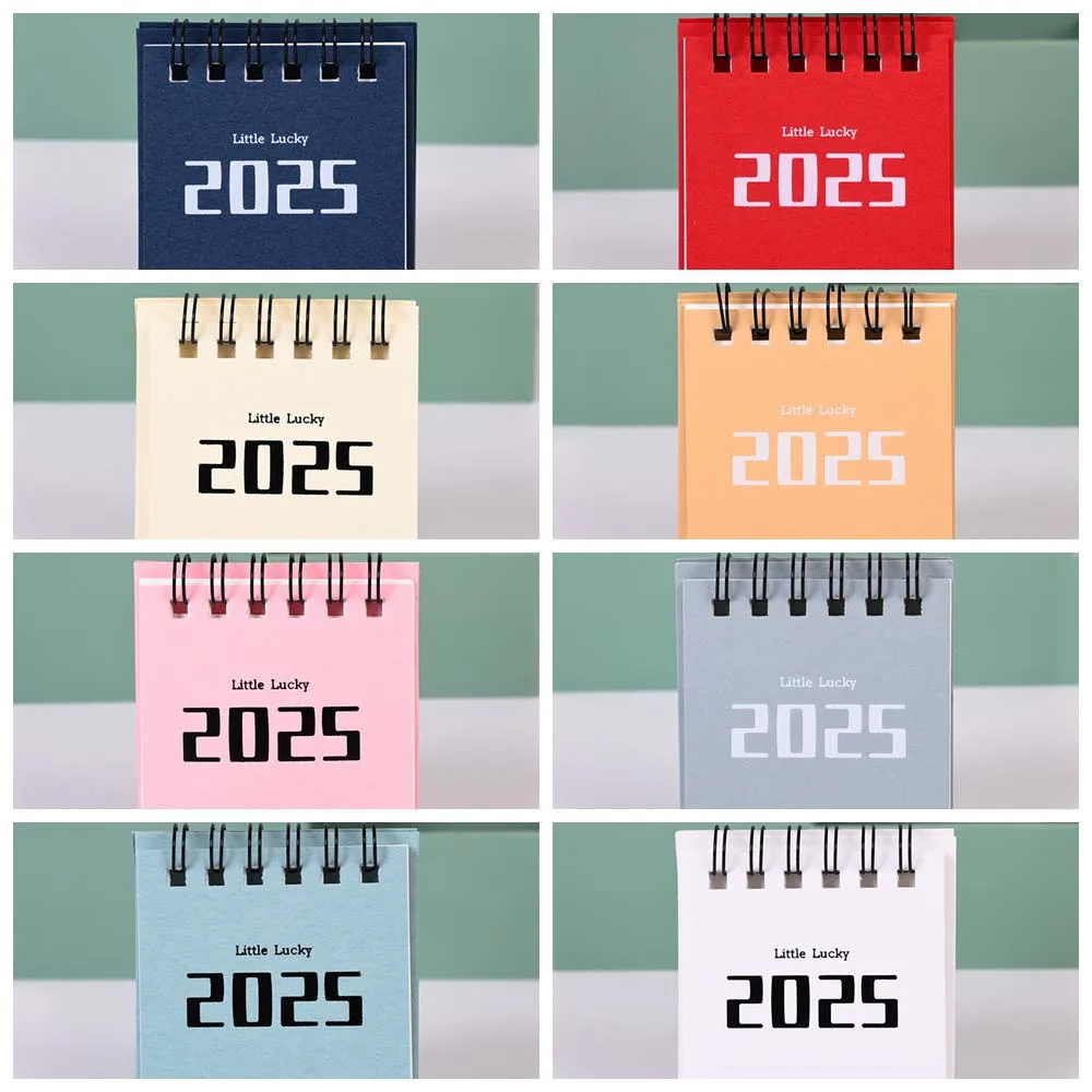 2024 2025 Mini Simple Small Desk Calendar Pocket Portable Memo Calendar Daily Learning Planner Desktop Decoration