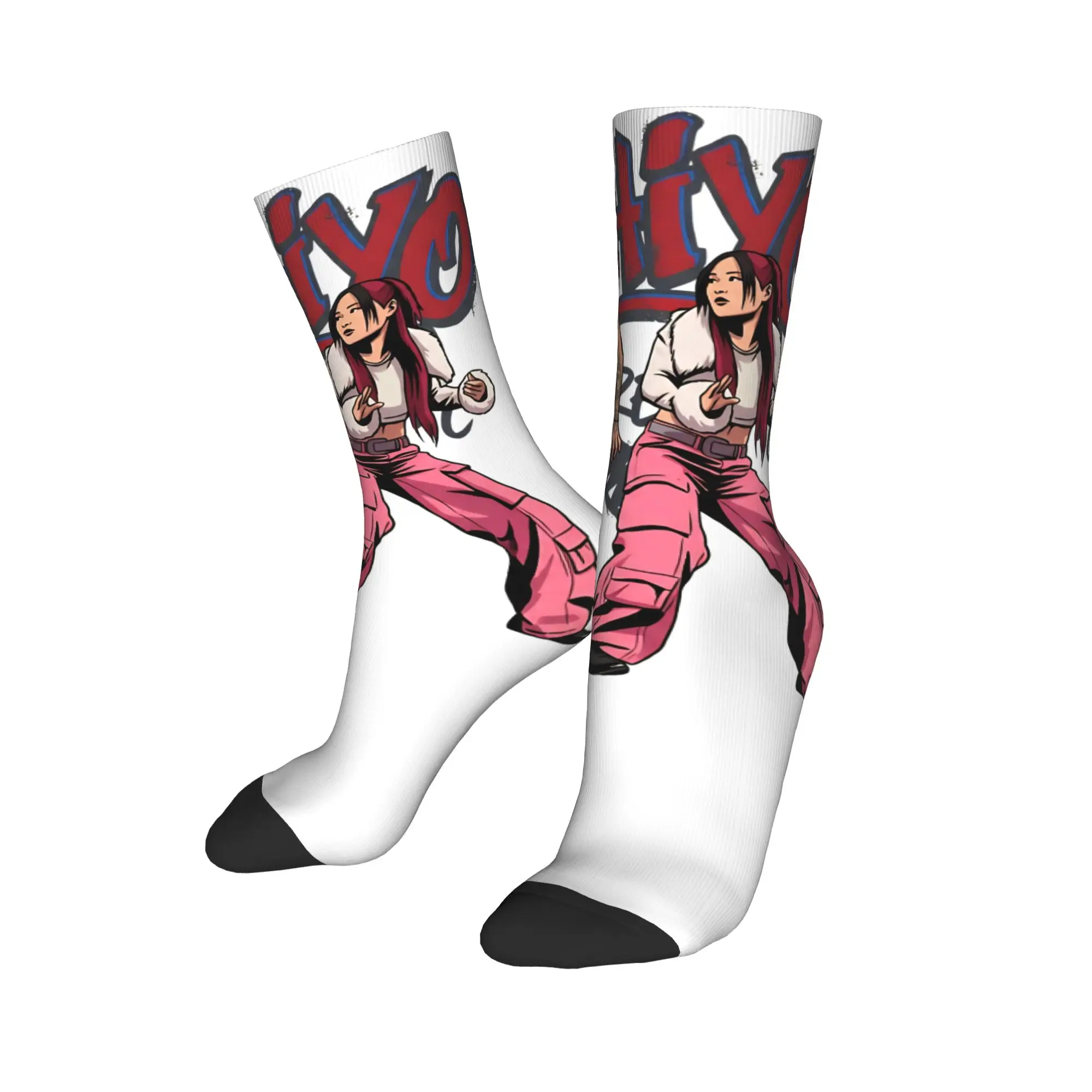 

Rhea Ripley & Iyo Sky Wrestling Theme Design Socks Merch for Sports Wear Non-slip Rhiyo Crew Socks