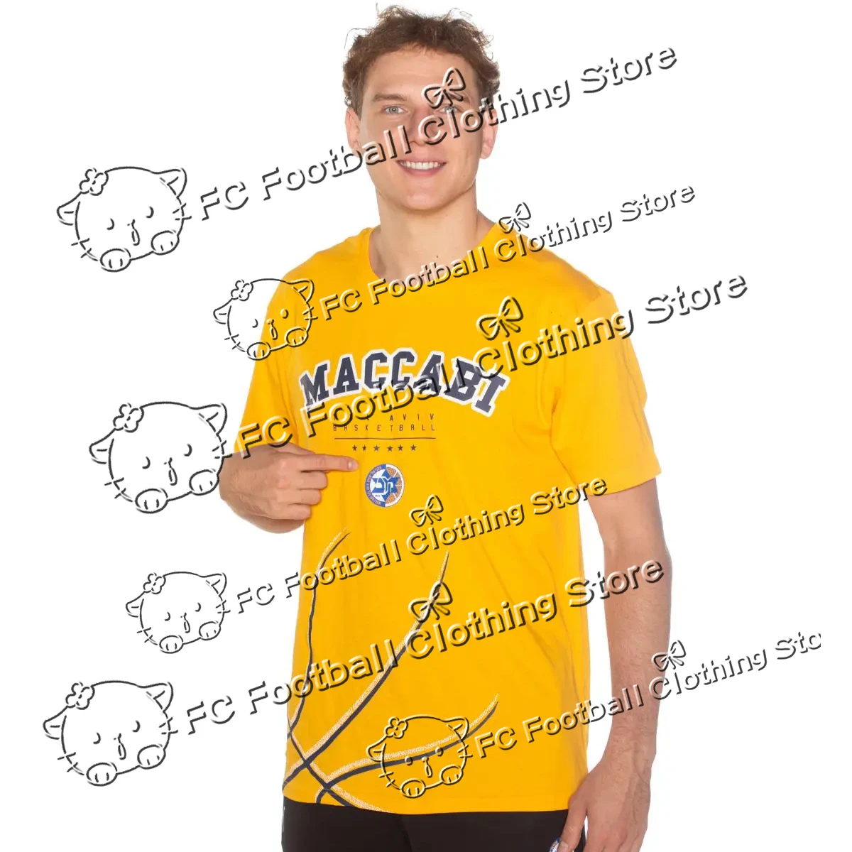 

2025 New Arrive Style MTA Yellow Sports Basketball Jersey Trendy White Tee Man Women Fashionable Sporty Apparel Casual T-Shirt