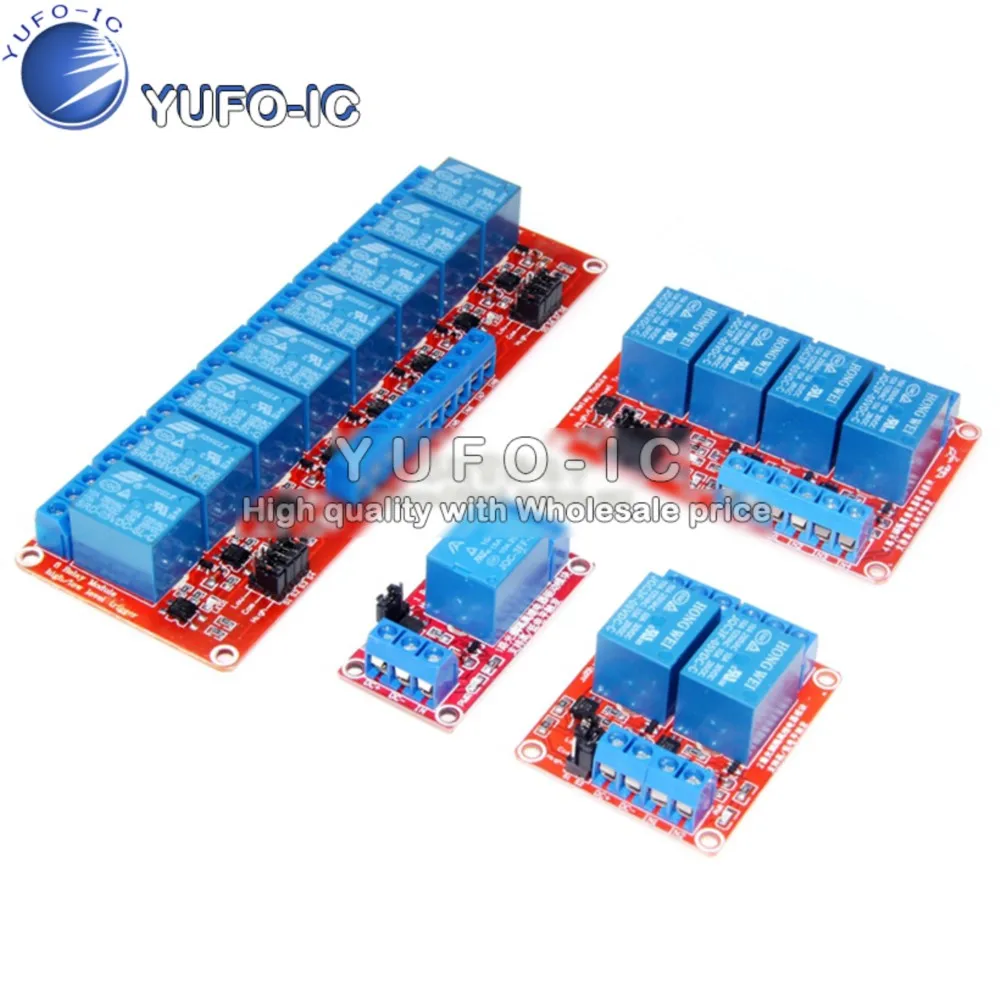 1/2/4/8 Channel 5v Relay Module Optical Coupling Isolation Of High And Low Level Trigger Microcontroller Red Plate 0.185-x 