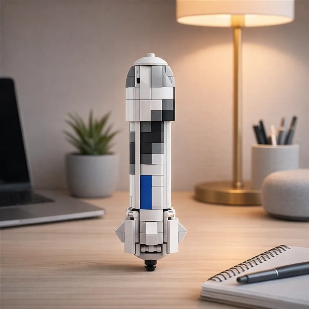 

Набор строительных блоков MOC «Космическая ракета», миниатюрная модель ракеты для самостоятельной сборки, креативный конструктор для детей и мальчиков, подарок для рабочего стола