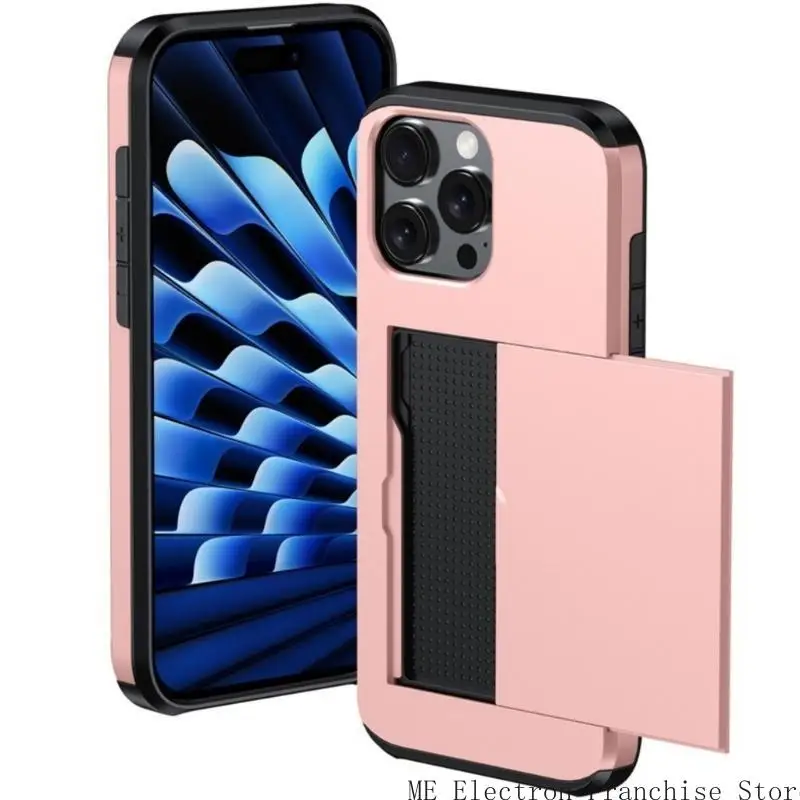 T5EA Heavy Duty 지갑 케이스 이중 레이어 하우징 커버 은폐 된 카드 홀더 수납 공간 및 충격 방지 설계가있는 전화 용 전화