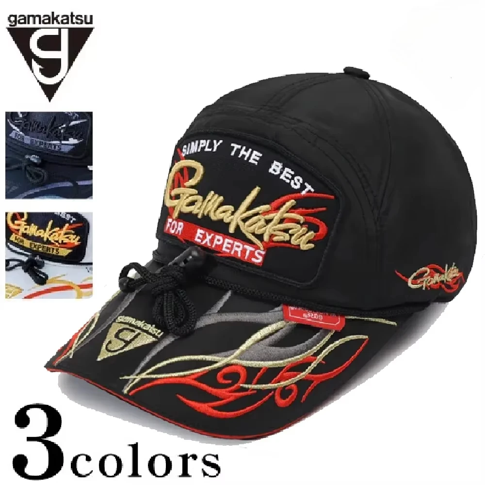 

Hot Sale Gamakatsu Fishing Baseball Cap Men Adjustable Cotton Hat Waterproof Sun Protection Cap with Clip Trendy Trucker Hats
