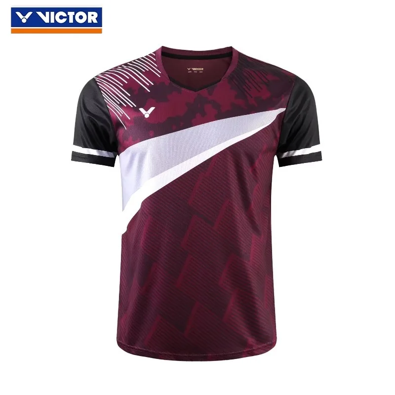 Victor T-Shirt Men's and women's top sports Badminton suit Quick drying short sleeve breathable shorts Running gym sports