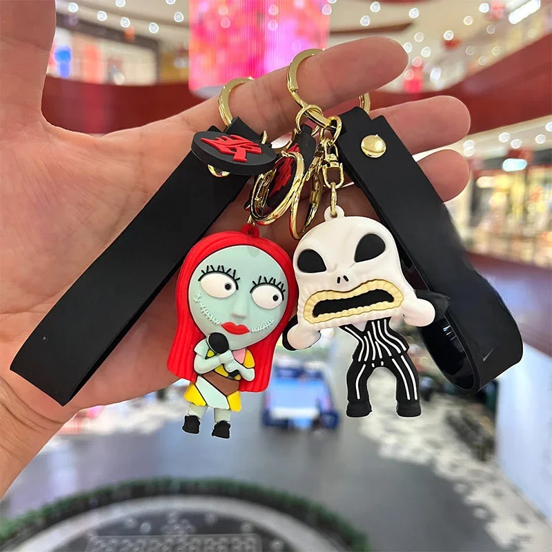 Niedliche Halloween Horror Schlüssel bund lustige Auto Anhänger Cartoon Skelett Schlüssel ring Ostern Geschenk Tasche Anhänger Leben Dekoration Schlüssel anhänger