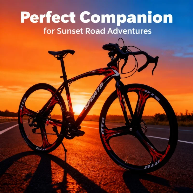 

Adult 21-Speed Road Bike 700c Black/Red Integrated Wheel Drop Handlebar Variable Speed Bicycle Wholesale Manufacturer