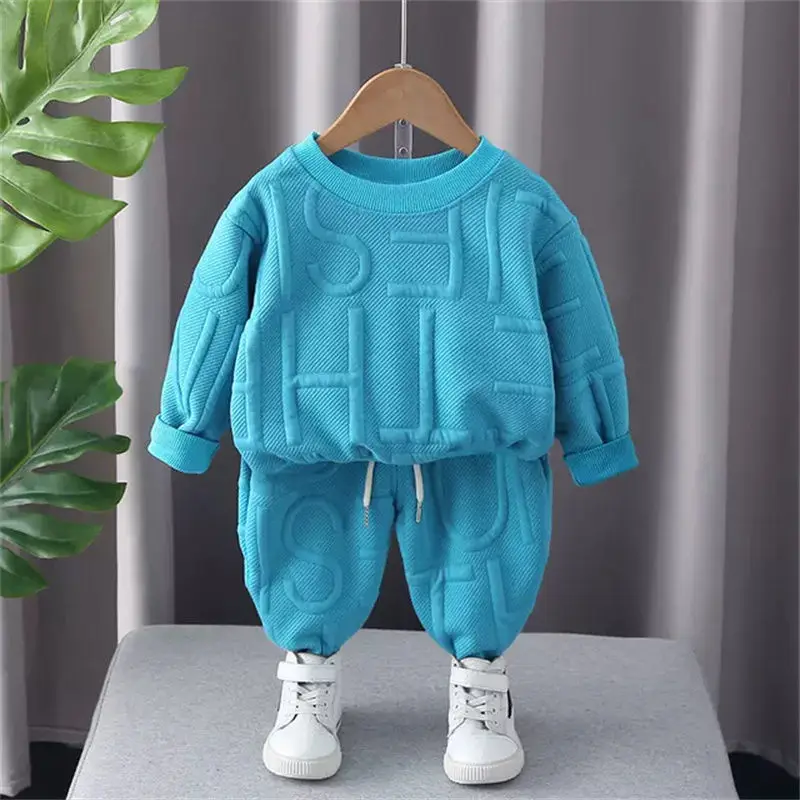 

Autumn Baby Boy Clothes Set Kid Girls Letter Sweatshirts and Pants 2pcs Suit Children Fashion Pullover Top Bottom Tracksuits