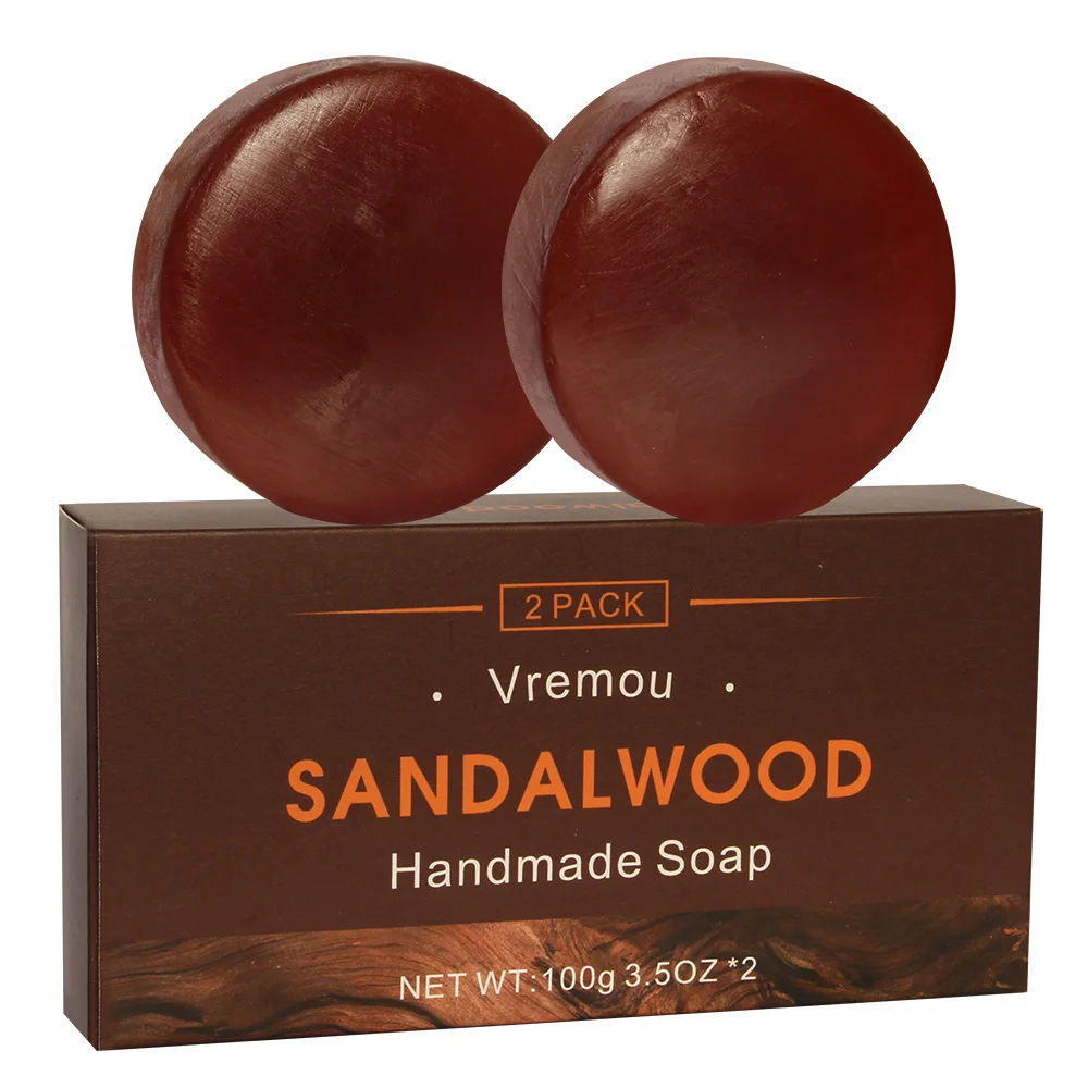 Sandalwood Soap - 2 Pack, Agarwood Soap - 2 Pack, Gentle Cleansing Handmade Soap, Plant Essential Oil Fragrance Body Soap