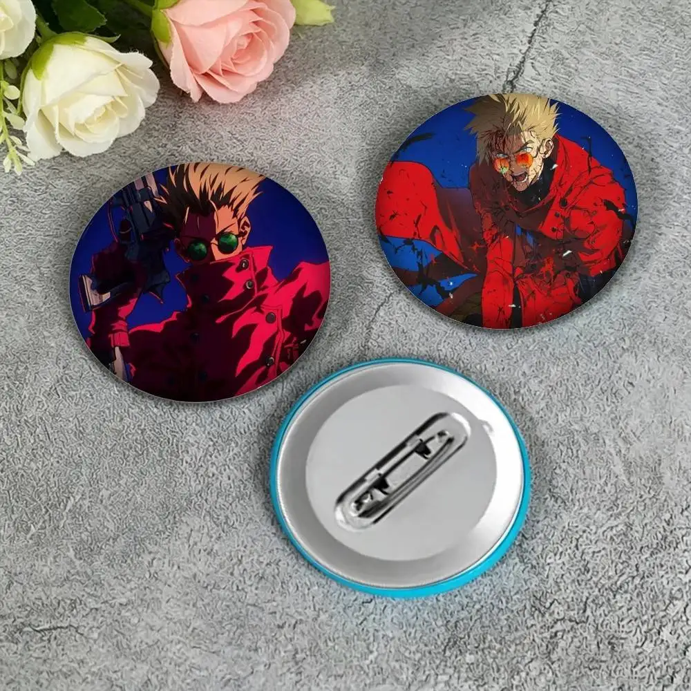 T-Trigun-N  Vash the Stampede 25mm 32mm 44mm 58mm 75mm Brooches Badges Pins for Accessories Gift