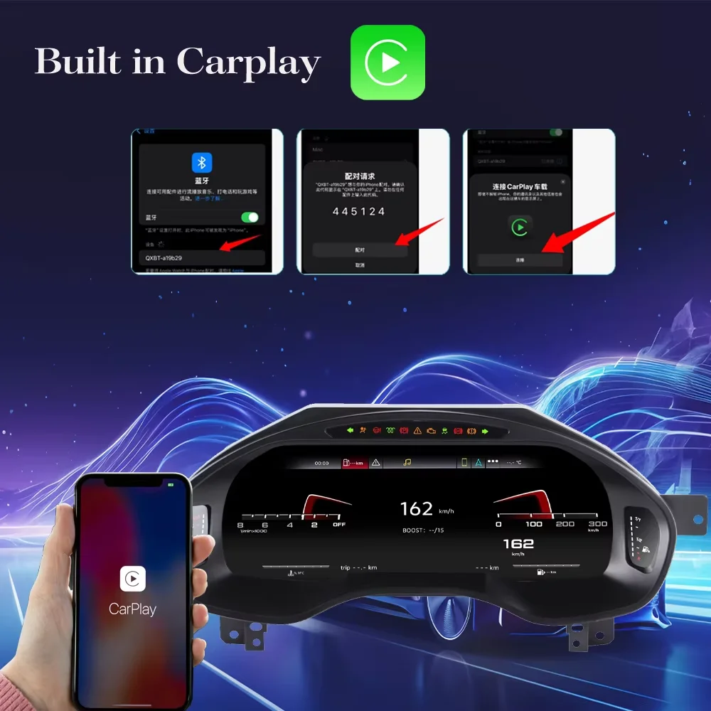 Speedometer For Audi A4  A5  A6  A7  Q5 2009-2018 Instrument Cluster Gauge Digital Dashboard LCD Virtual Cockpit Dash Odometer