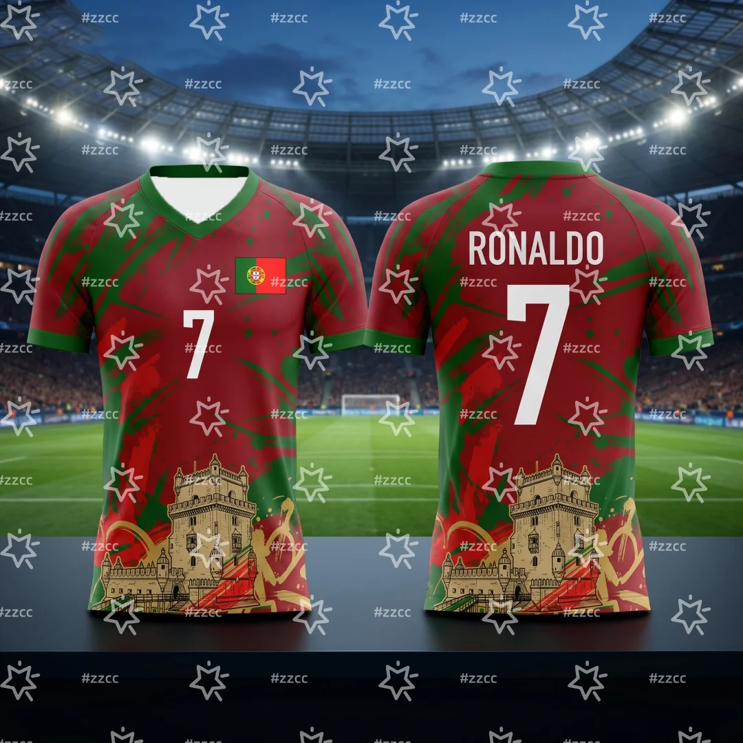 2026 Cristiano Ronaldo Football Jersey Portugal Fan Commemorative Jersey Sports Men's T-Shirt Kid's Woman's Tee ﻿cycling jersey view 2