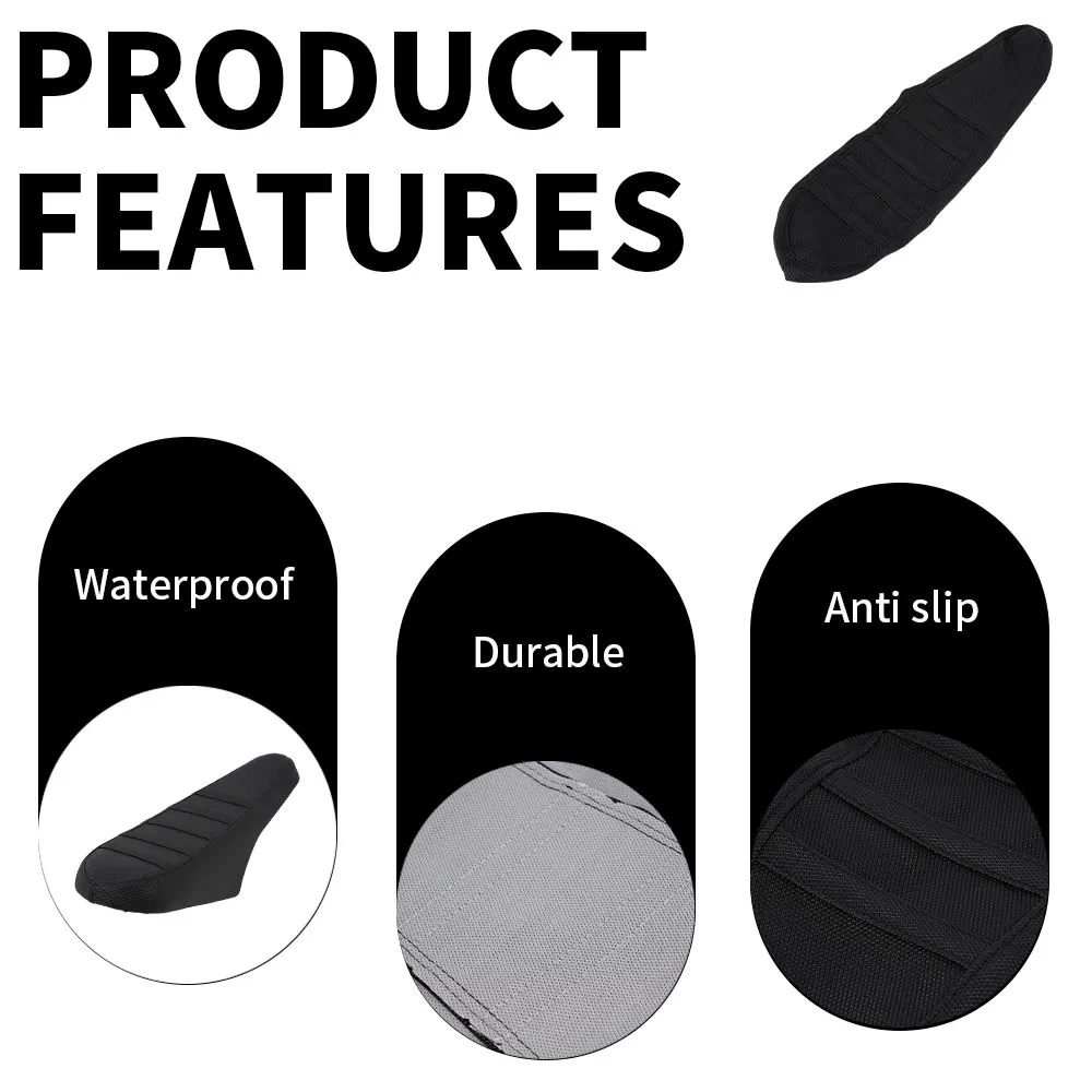 Motorcycle Seat Cover Waterproof Non-slip Particles Design PVC For Ridstar Q20 Electric Bike E-bike Scooter Bicycle Accessories