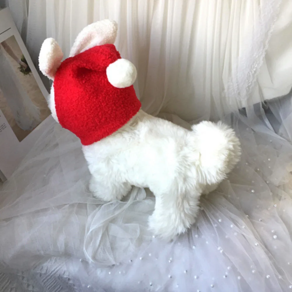 Pet Christmas Headsets Dog Headsets Christmas Hats New Year Rabbit Dress Up Headsets Plush Ears Hats Dog Hats Accessories