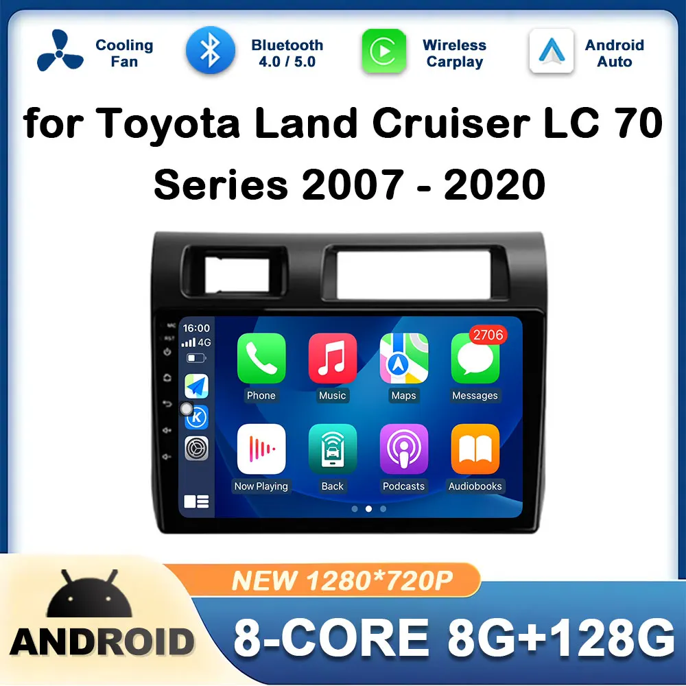 

Car Video Multimedia Radio Player for Toyota Land Cruiser LC 70 Series 2007 - 2020 Head Unit GPS Navi Bluetooth DSP Auto Tools