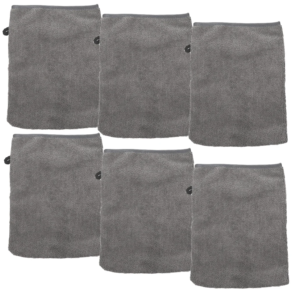 

6pcs Facial Cleaning Gloves Microfiber Makeup Remover Cloth Reusable For Eye Lip Makeup Removal Portable Face Cleaning Kit